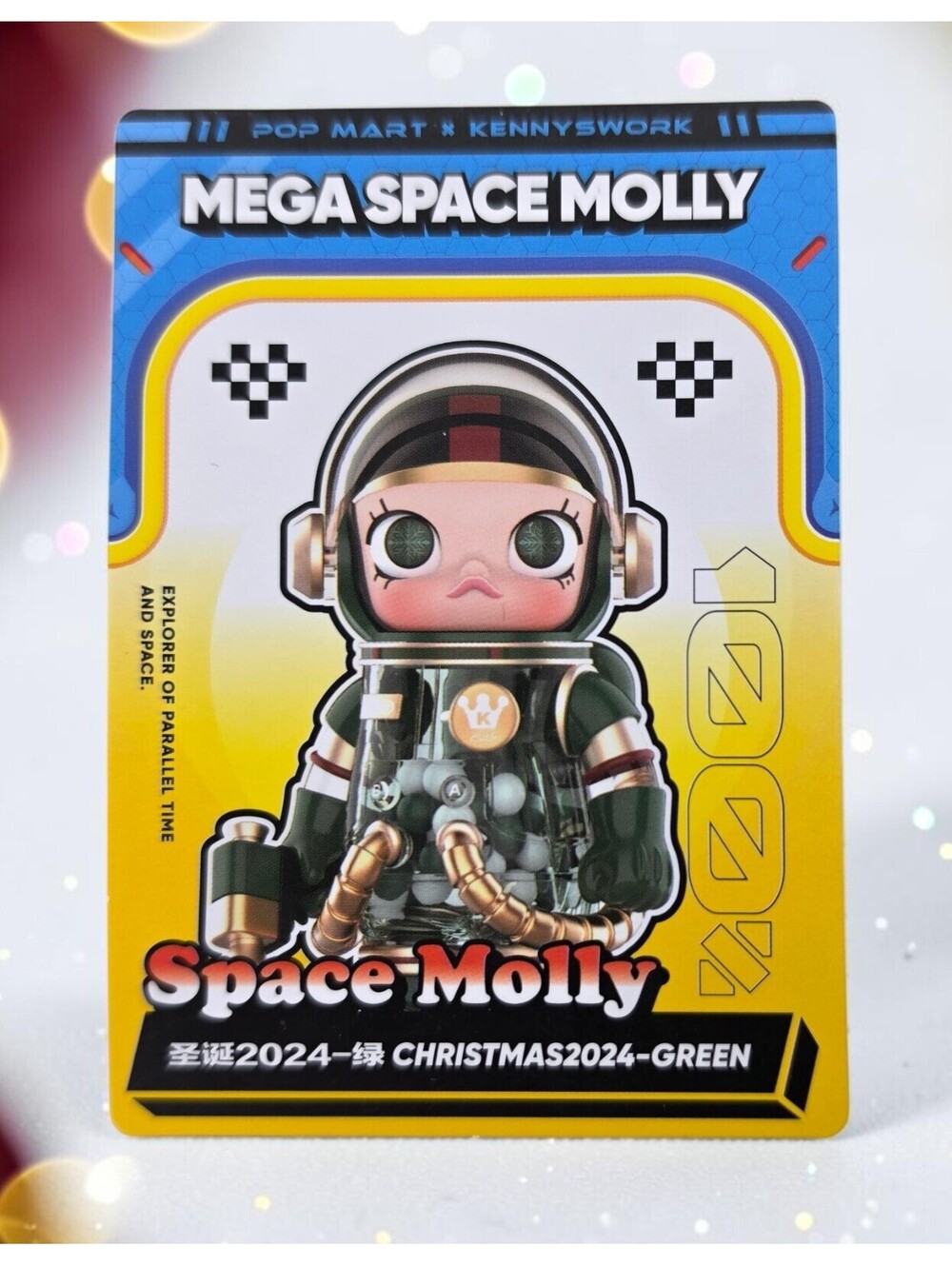 POP MART Mega Space Molly 100% Series 4 Christmas2024 Green Special 1/36 - Picture 2 of 13